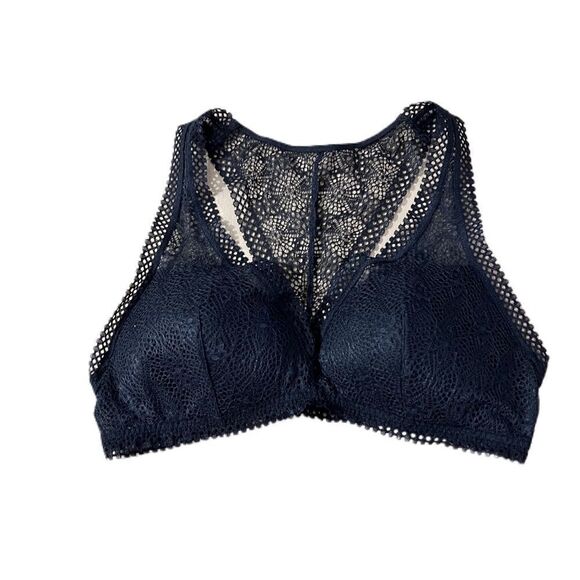 Victoria’s Secret lightly lined  lace Racerback bralette bra Black - Picture 2 of 3